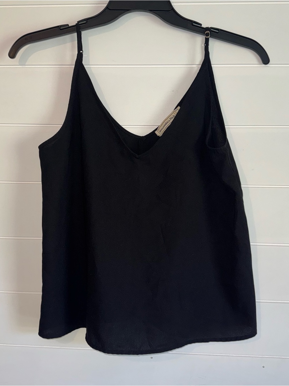 Women's Abercrombie Camisole Tank Top Shirt Size Small Black Spaghetti Strap